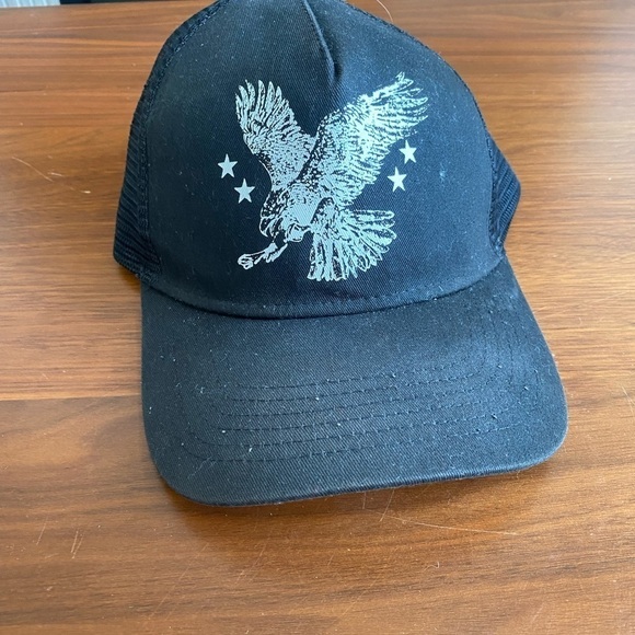 USA Blacked and Silver Bald Eagle Hat - Picture 2 of 3